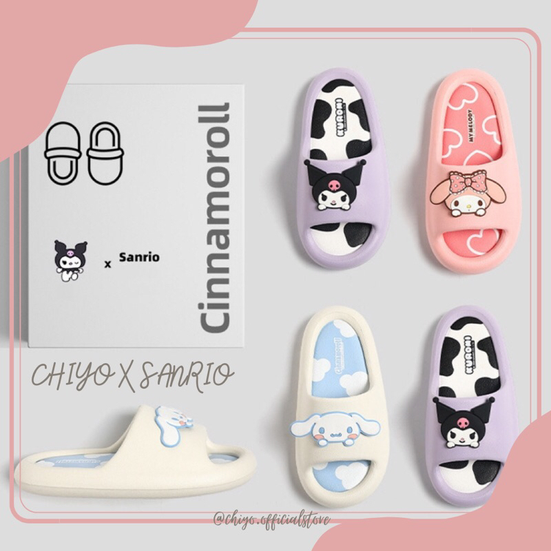 [CHIYO X SANRIO] SANRIO CINNAMOROL, KUROMI, MY MELODY, HELLO KITTY, KUROMI CUTE QUALITY SANDALS / SA