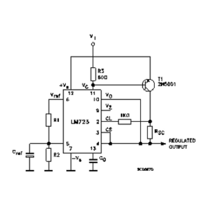 Es - ตัวควบคุม IC LM723CN LM723 DIP Adj. เครื่องปรับแรงดันไฟฟ้า IC 2-37V 150mA ใหม่ของแท้