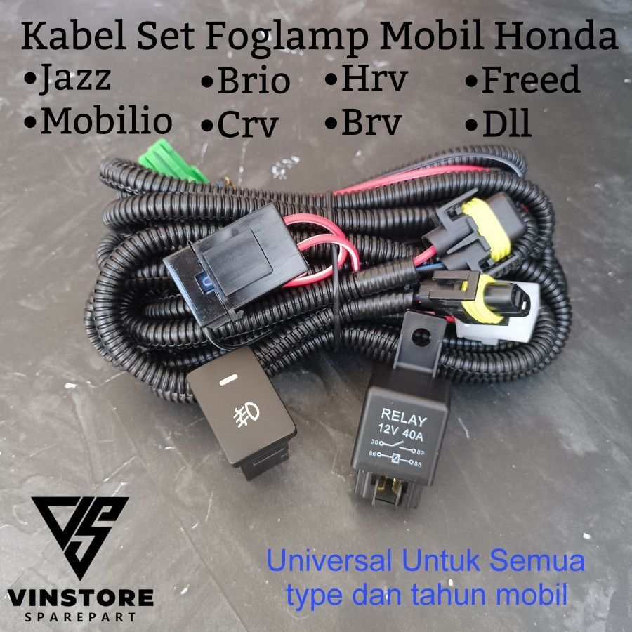 สายไฟตัดหมอก Honda Jazz Mobilio Brio Crv Hrv Freed Brv Civic City Etc