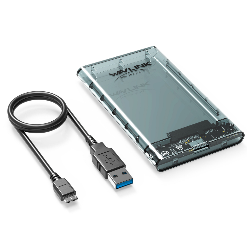 Wavlink ฮาร์ดไดรฟ์ภายนอก 2.5 นิ้ว USB3.0 เป็น SATA III สําหรับ HDD SSD 7 มม. 9.5 มม. 2.5 นิ้ว รองรับสูงสุด 4TB พร้อม UASP สําหรับ WD Seagate Samsung PS4 Xbox