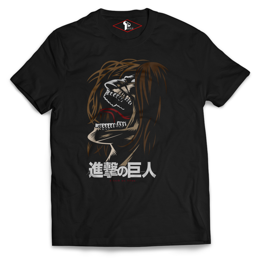 Tzone AOT Eren Yeager Titan Mde อะนิเมะเสื้อยืดผ้าฝ้าย 30s