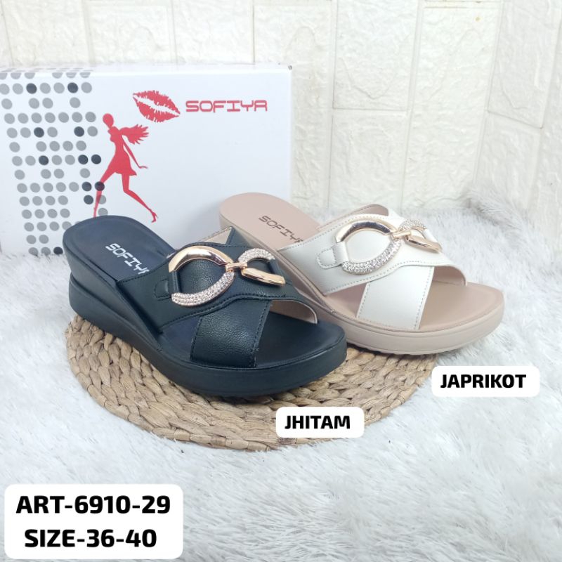 โซเฟียนําเข้ารองเท้าแตะส้นเตารีดผู้หญิง6910-29