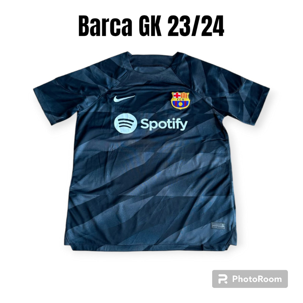 BARCA GOALKEEPER JERSEY ใหม่ SEASON 23/24 BARCA FOOTBALL JERSEY GK BLACK + AMBILIGHT TV