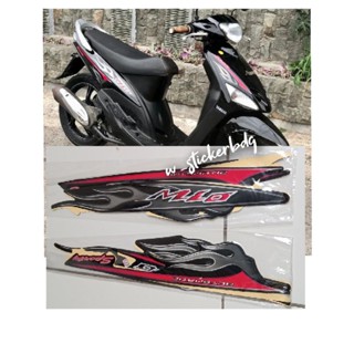 สติกเกอร์ติดตัวถัง สีดํา สําหรับ Yamaha Mio Sporty CW 2006