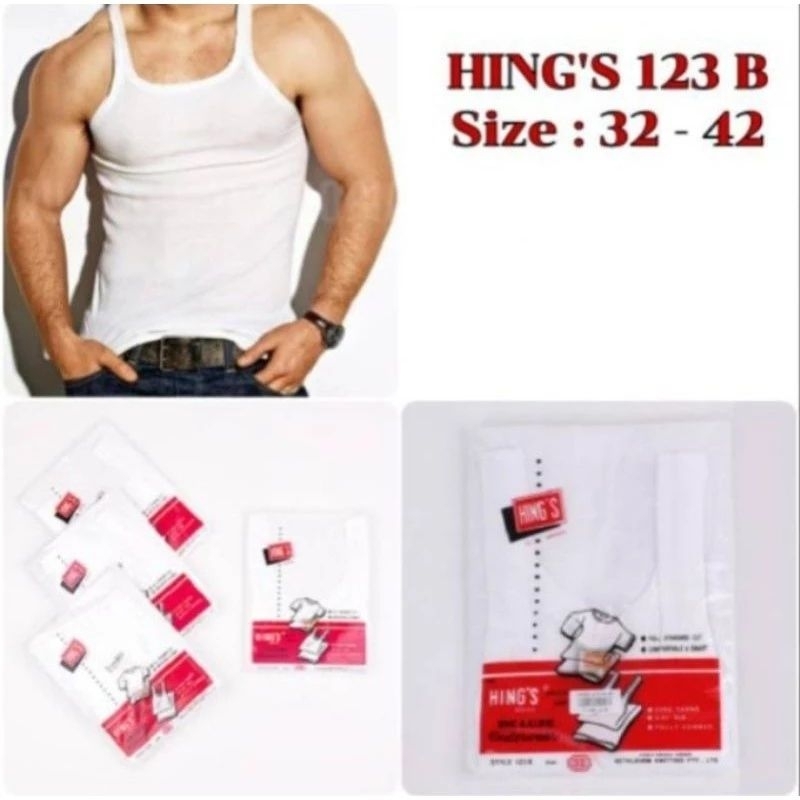 MERAH INGS STYLE SINGLET 123 B (สีแดง)//MENS SINGLET/ราคาต่อ 1 ชิ้น