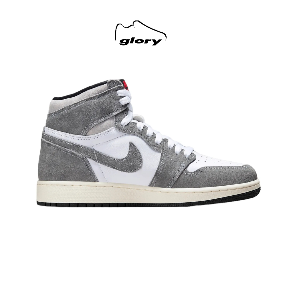 Nike Jordan 1 รองเท้าผ้าใบ ลําลอง สีเทา