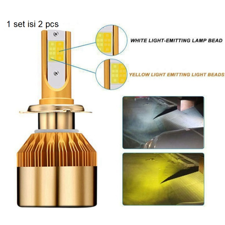 H8 H9 H11 ไฟ Led รถยนต์ 2 สี สีขาว เหลือง ทอง Series