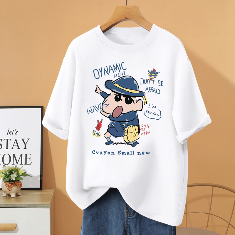 Sinchan เสื ้ อยืด Unisex ผู ้ ใหญ ่ ผู ้ หญิงล ่ าสุด Crayon Sinchan A