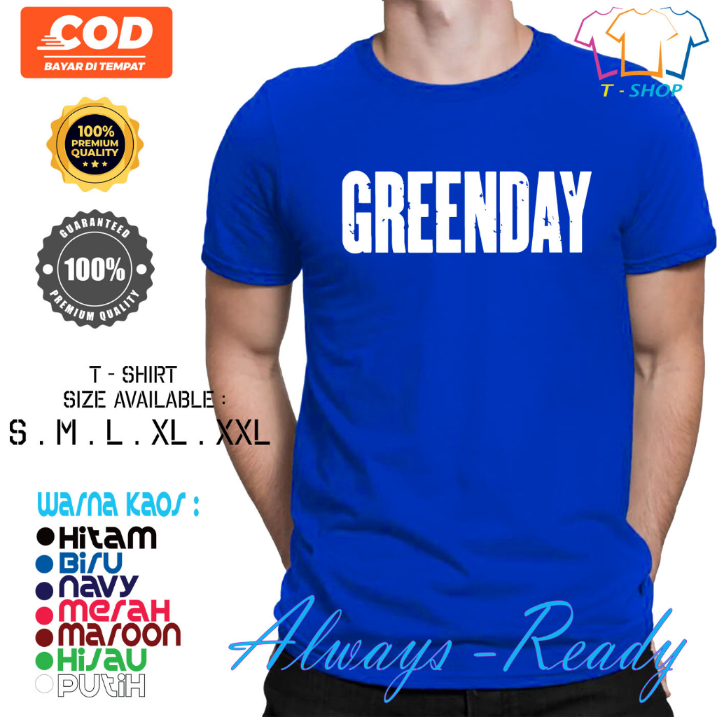 เสื้อยืด GREENDAY เสื้อยืดเพลง Distro