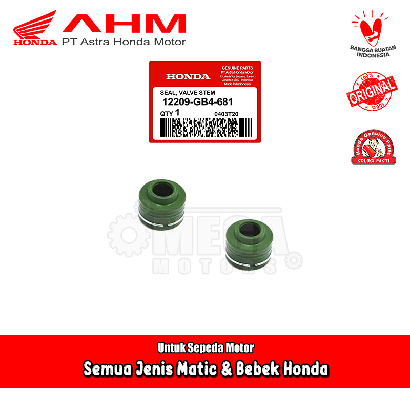 ซีลวาล์ว Oring Honda Supra Revo Blade Spacy Scoopy BeAT Vario ADV PCX Original AHM 12209-GB4-681