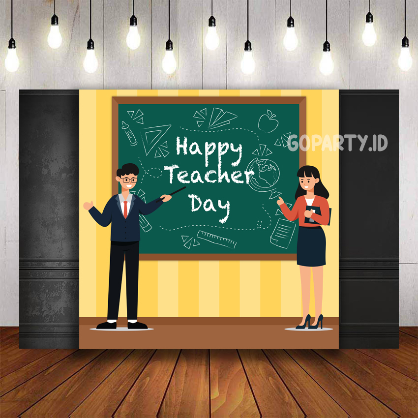 HAPPY TEACHER DAY BACKDROP SCHOOL TEACHERS DAY BANNER