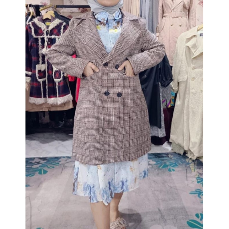 LONG BLAZER WOOL TARTAN LD 100 CODE 0716