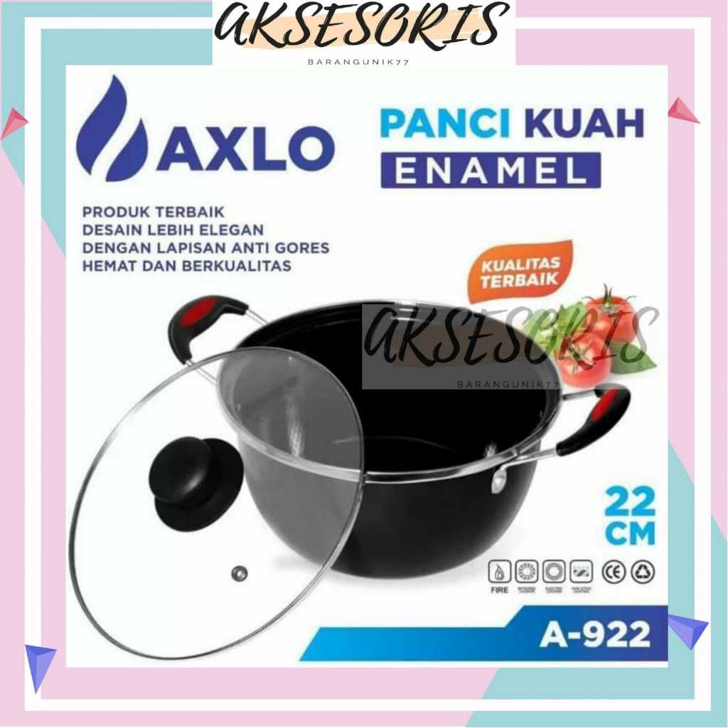 AXLO A-922 STOVE POT / AXLO A-922 22CM หม้อแก้ว / AXLO 22CM หม้อ / หม้อนม / หม้อนม SOUP POT 22CM กระ