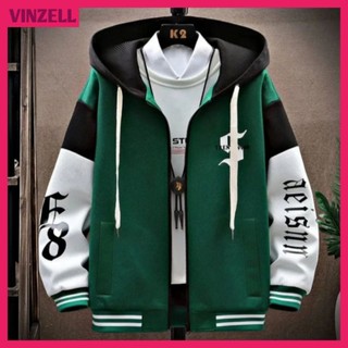 (S-XXXXXL 6XL) HOODIE VARSITY JACKET BASEBALL ZIPPER RESLETING JAKET FLEECE KOREAN STYLE PRIA WANITA SIZE S M L XL XXL XXXL XXXXL XXXXXL XXXXXXL VINZELL