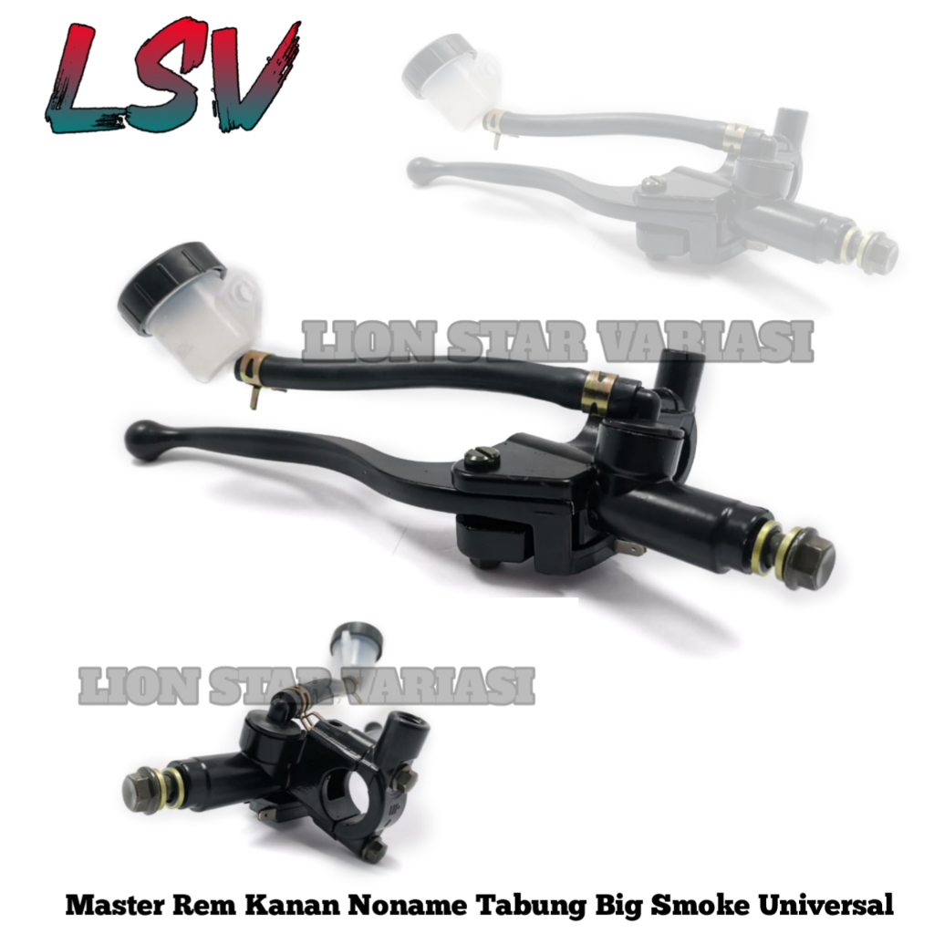 Noname ที่จับเบรกขวา Noname Master ท่อเบรก Plus ท่อควันขนาดใหญ่ที่จับขวาท่อควันและกระบอกสูบขนาดเล็ก