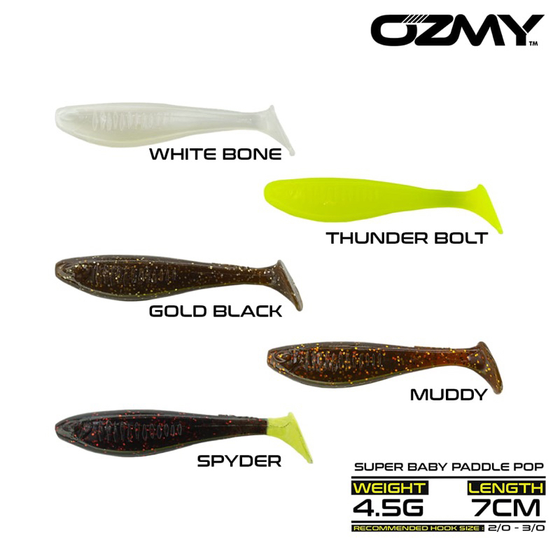 Ozmy Super Baby Paddle Pop Softlure 7CM