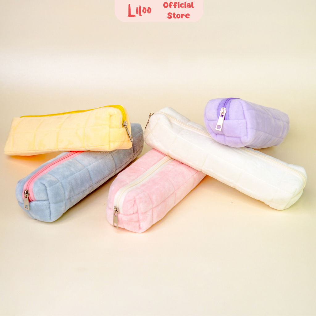 Flashee กระเป๋าดินสอขนสัตว์น่ารักเกาหลีความงามรูปไข่ดินสอน่ารัก Muji สไตล์สีพาสเทลกระเป๋าดินสอ Organ