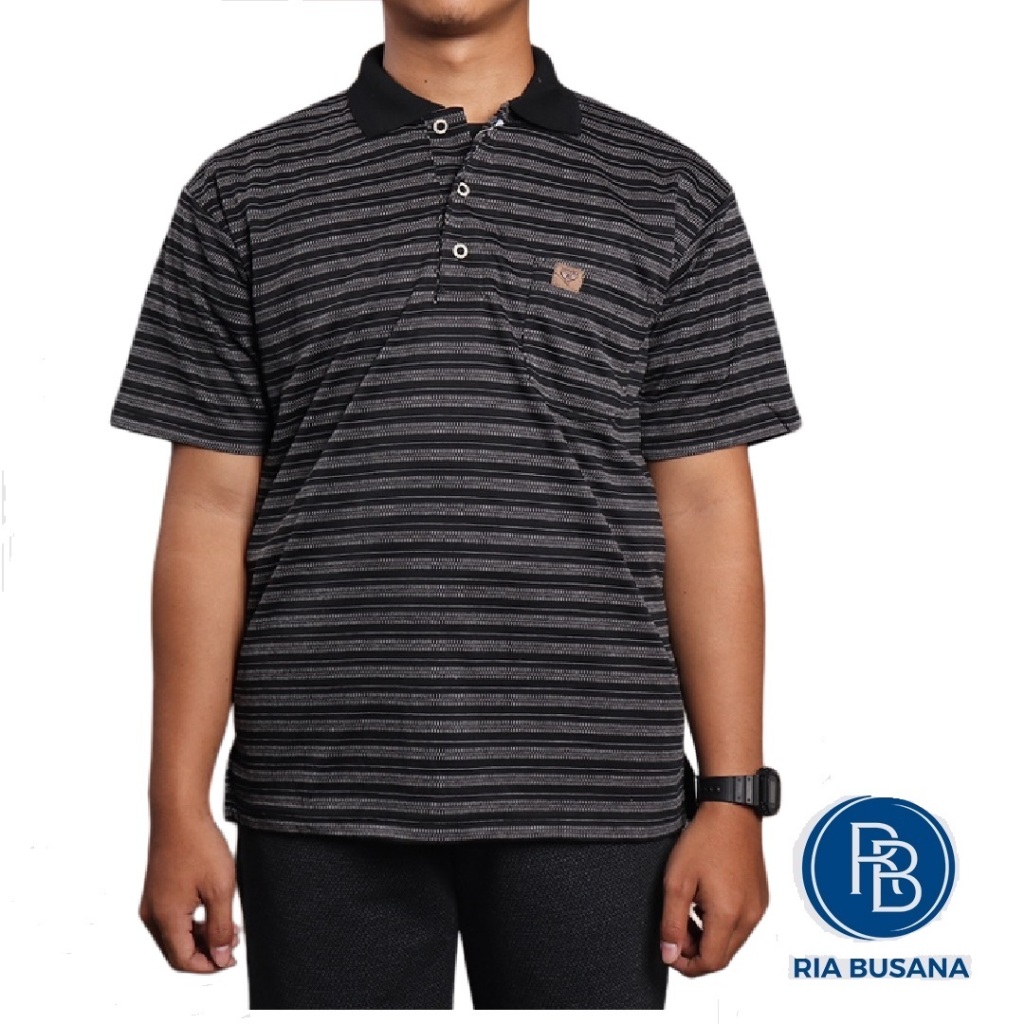 Ria Busana - Davidci - ศิลปะเสื้อยืดคอปกลายทางสําหรับผู้ใหญ่ 9I.2211