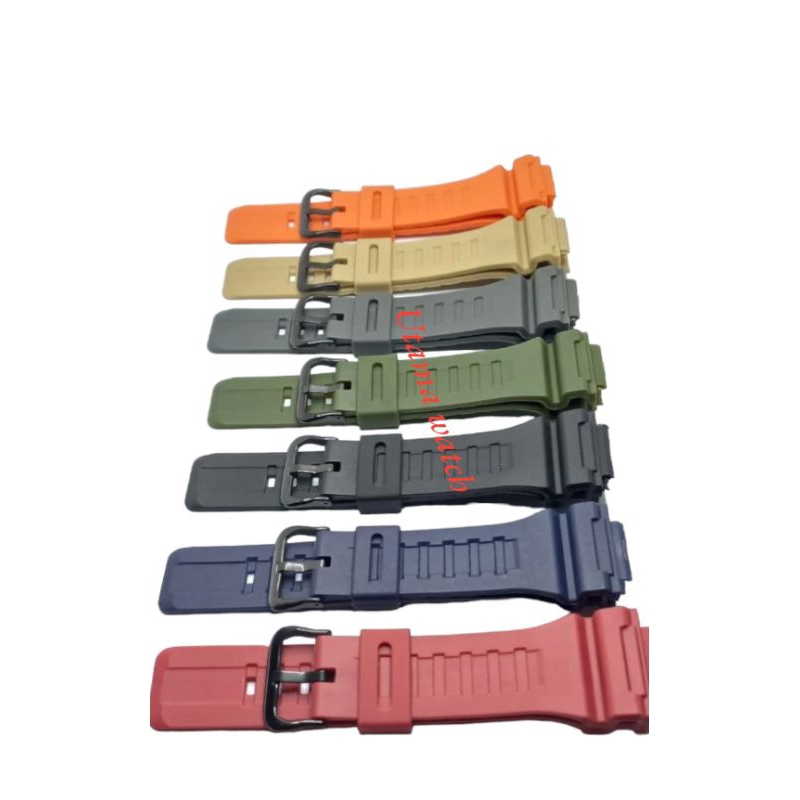 CASIO AQ810W/AQ S810W/SQ-S810W/AEQ-110/W-735/MCW-200H/WS1300H สายนาฬิกายาง Casio 18MM