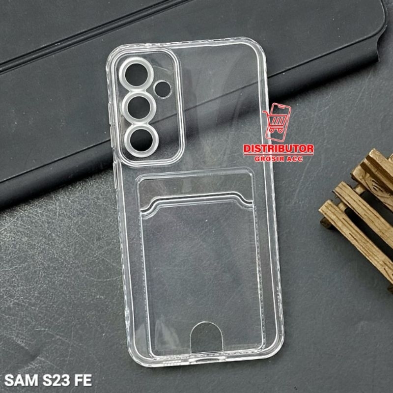 SAMSUNG S23 FE SOFTCASE CARD CASE CLEAR CARD SLOT CASE SAMSUNG S23 FE