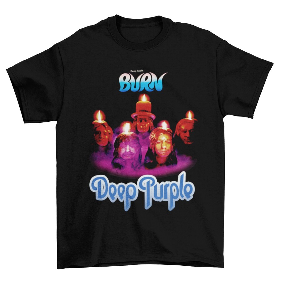 เสื้อยืดวง Tomoshinc Deep Purple Men& 39;s - Burn