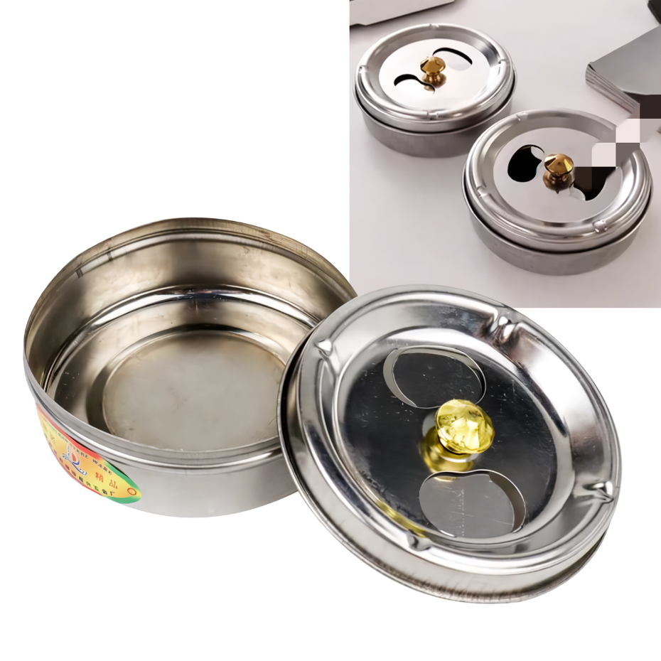 APEN ที่เขี่ยบุหรี่แบบพกพาหมุนรุ่นหมุน Enclosed สแตนเลส - JL032