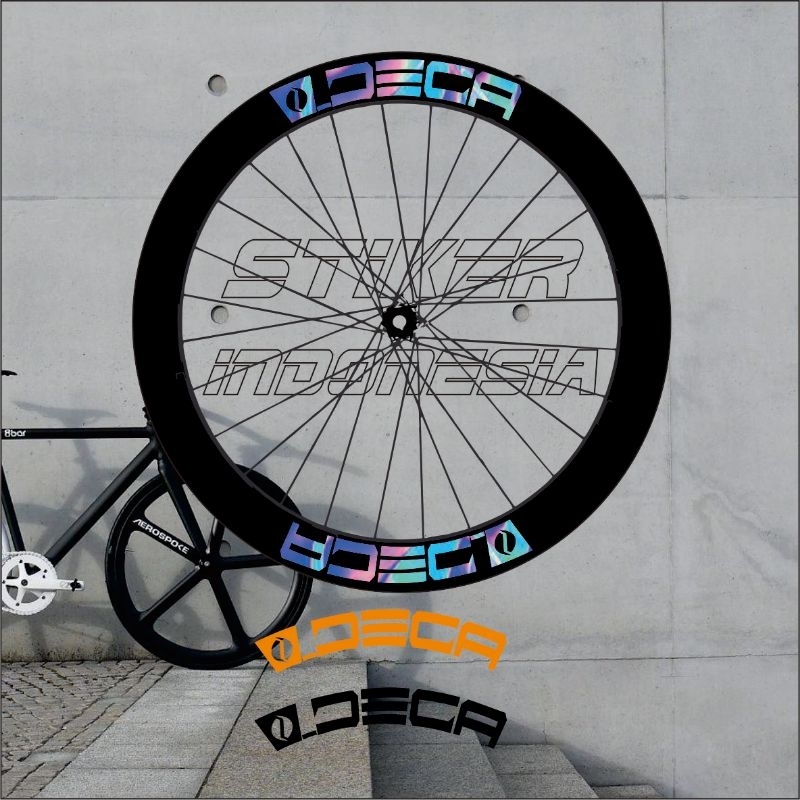 สติ๊กเกอร์ขอบจักรยาน Deca 700c สติ๊กเกอร์ขอบจักรยาน 700c / ราคาต่อชิ้น / จักรยานเสือหมอบ fixie DECA