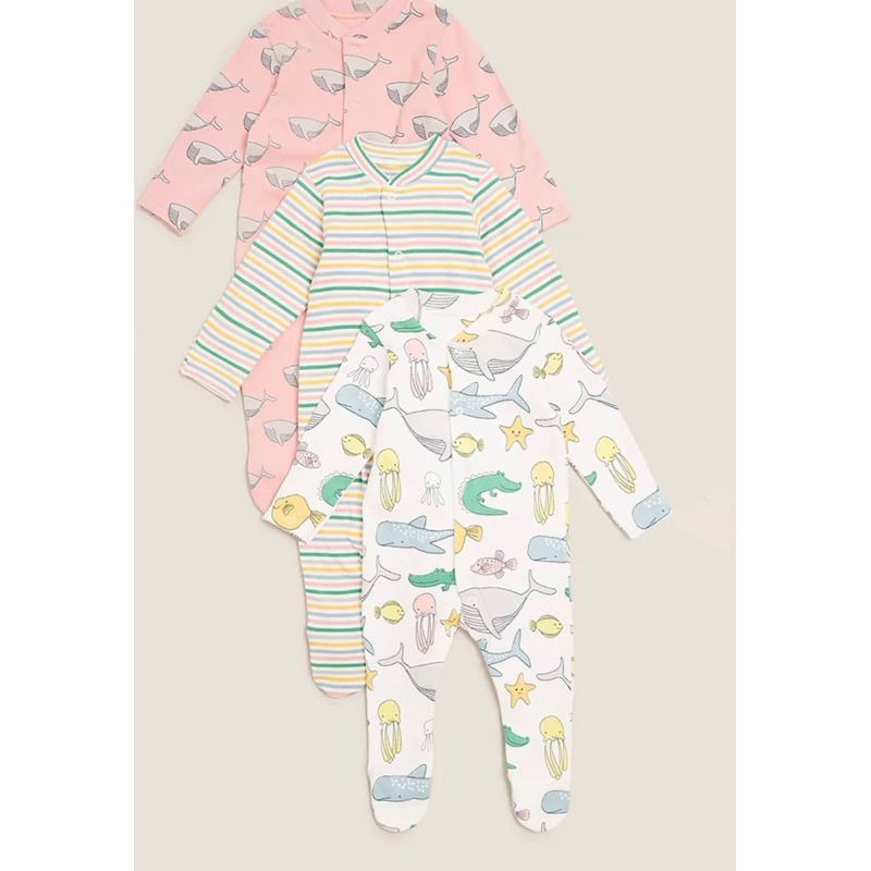 Baby Cotton Marks & Spencer Sleepsuit / ชุดนอนเด็ก