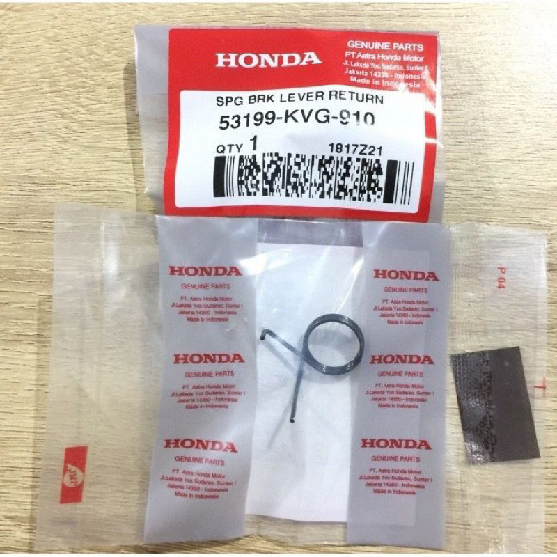 มือเบรกสปริงกลับสปริงเบรคมือจับ Honda Beat Fi Scoopy Esp Vario 125 & 150 Esp 53199KVG910