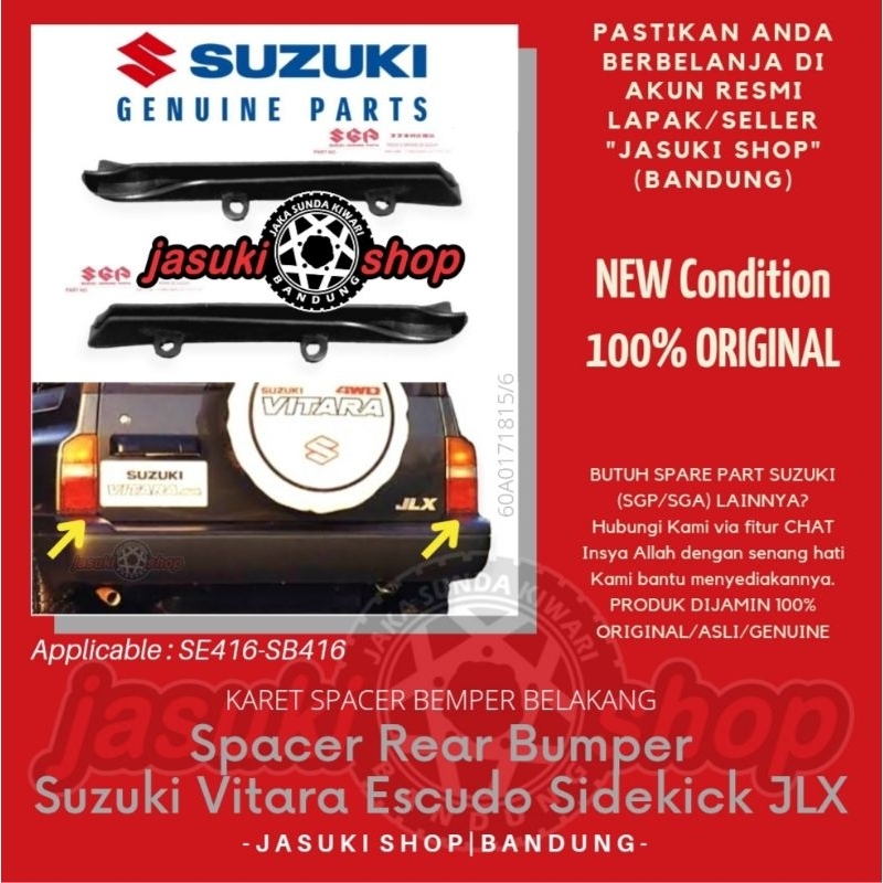 Spacer ด้านหลังกันชนยางกันชนด้านหลัง Suzuki Vitara Escudo Sidekick Nomade JLX SE416 SB416 Original O