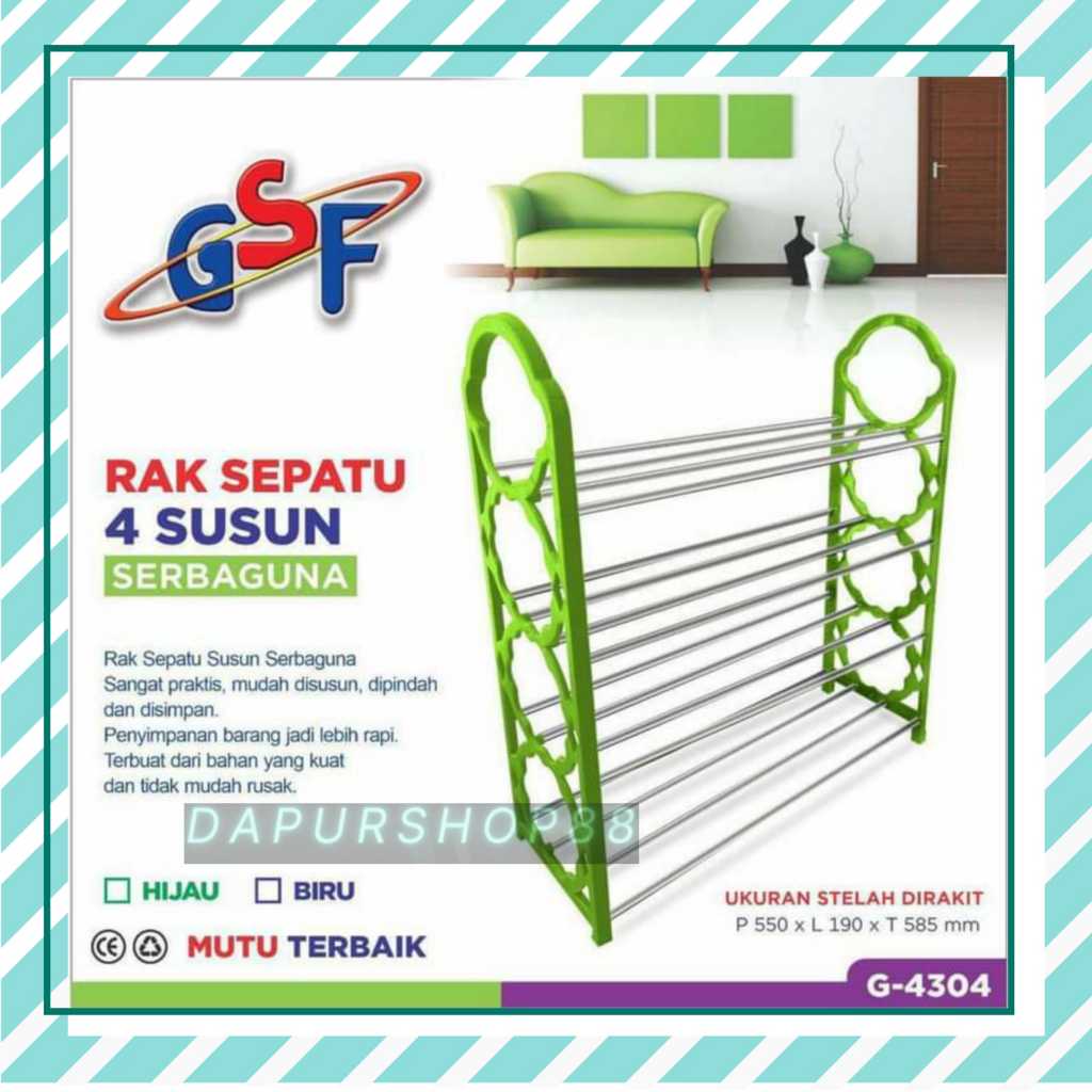 GSF G-4304 SHOE RACK / 4-TIER MULTI-PURPOSE SHOE RACK GSF 4304 สี / 4-TIER SHOE, รองเท้าแตะ, รองเท้า