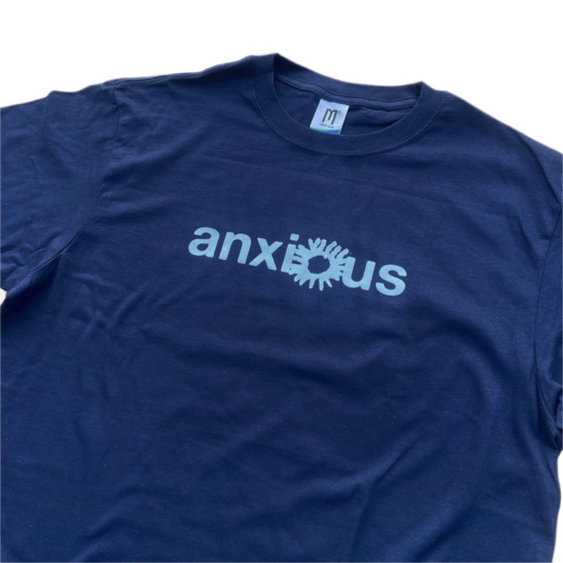 เสื้อยืดวง ANXIOUS - Sun Logo (สีกรมท่า)