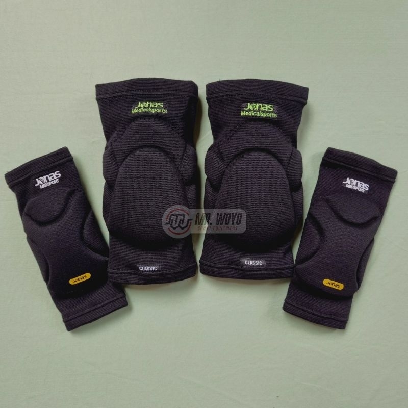 Hitam Kneepad ฟุตซอล jonas maxim v3 แผ่นรองข้อศอกสีดํา jonas neo black สนับเข่าข้อศอก