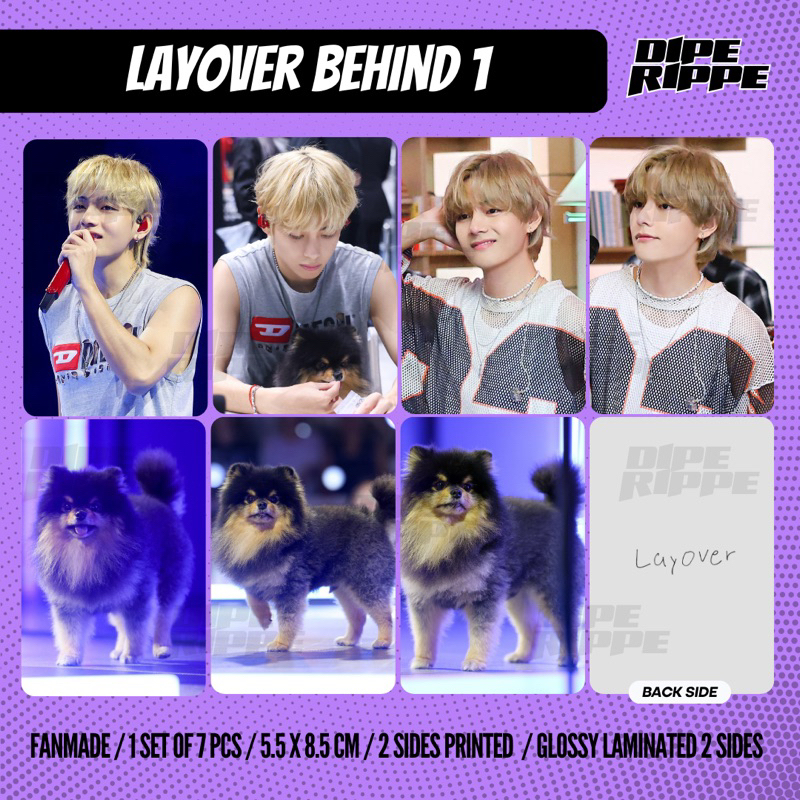 Bts PHOTOCARD - BLIND NAVER KIM TAEHYUNG V YEONTAN LAYOVER