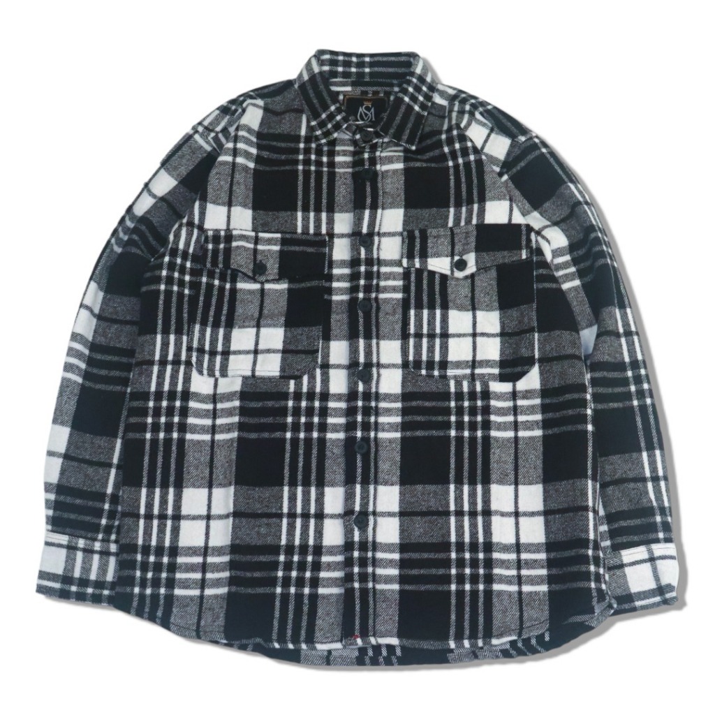 Shacket Flannel Mens Womens Flannel Oversize วัสดุหนาด้านนอกเสื้อแจ็คเก็ต Flannel OV01