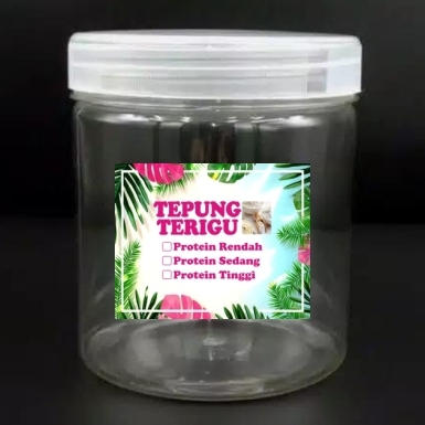 (CODE P21) 500ML JAR SEASONING CONTAINER FOR SUGAR, COFFEE, MILK, TEA, RICE, FLOUR, SAIZENA, BREAD, 