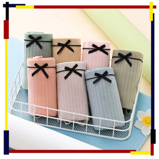 5 pcs warna acak CS203@COD  Celana dalam wanita lucu Waist  Cewek  Seamless Katun celana pendek wanita grosir