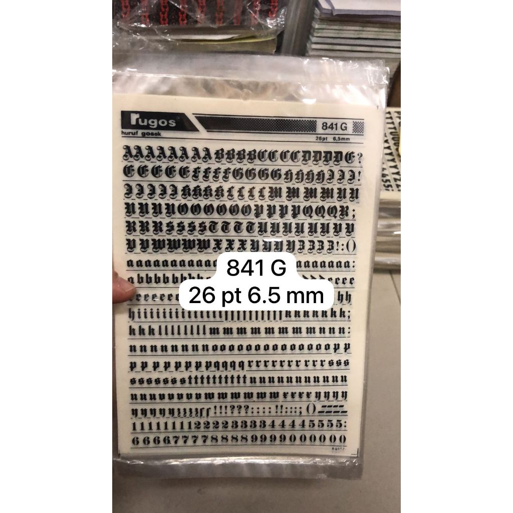 Rugos ตัวอักษร 6 มม. ถึง 6.5 มม. ต่อแผ่น november 2023
