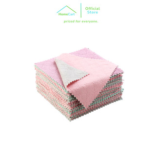 Homecart Kain Lap Dapur Piring Meja Anti Minyak Microfiber Serbaguna Kitchen Towel Serap Air Coral Fleece