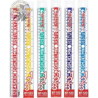 [ชิ้น] BUTTERFLY RULER 30 CM BT 123A / 123 B