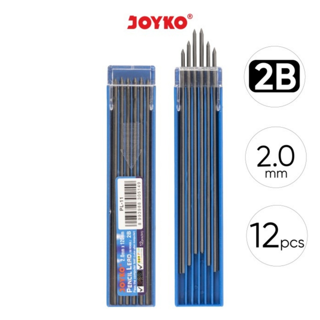 Joyko Pencil Lead 2.0mm 2B THICK Pencil Lead 2.0 Joyko 2B Mechanical PL-11