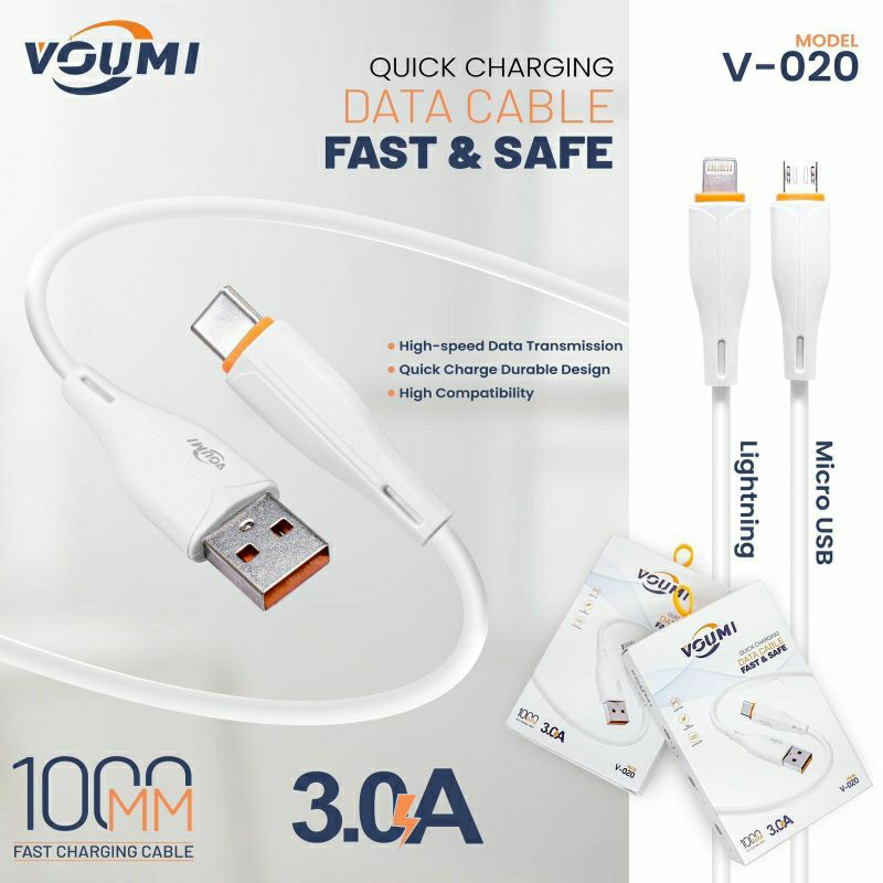 สายเคเบิลข้อมูล vooc fastchargeing super vooc turbo charg vomii v-020 micro