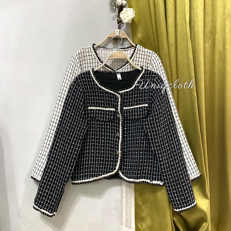 Uniqcloth - Suzy Blazer Tweed Import