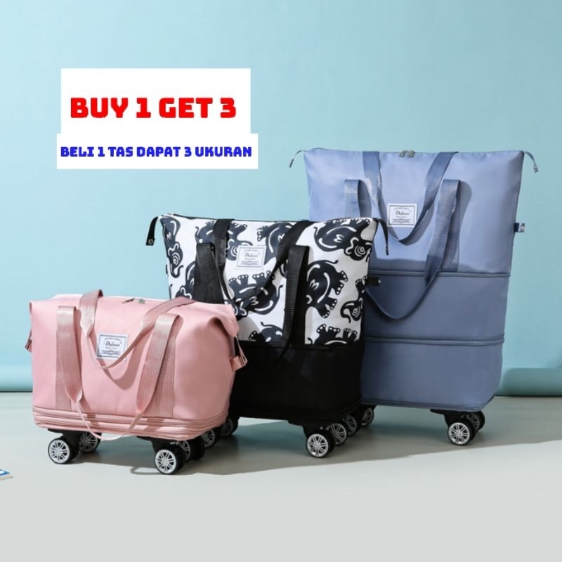 3in1 Travel Trolley Bag Up Size / Trolley Bag Travel Trolley Wheels Duffel Duffle