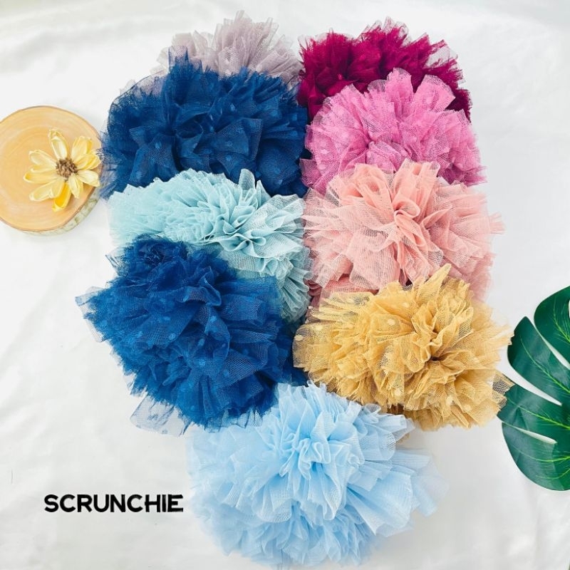 อุปกรณ์เสริม KENCIR SCRUNCHIE TILE ANTI PUSING CEMOL/HIJAB CEMOL/RANDOM HAIR TIE