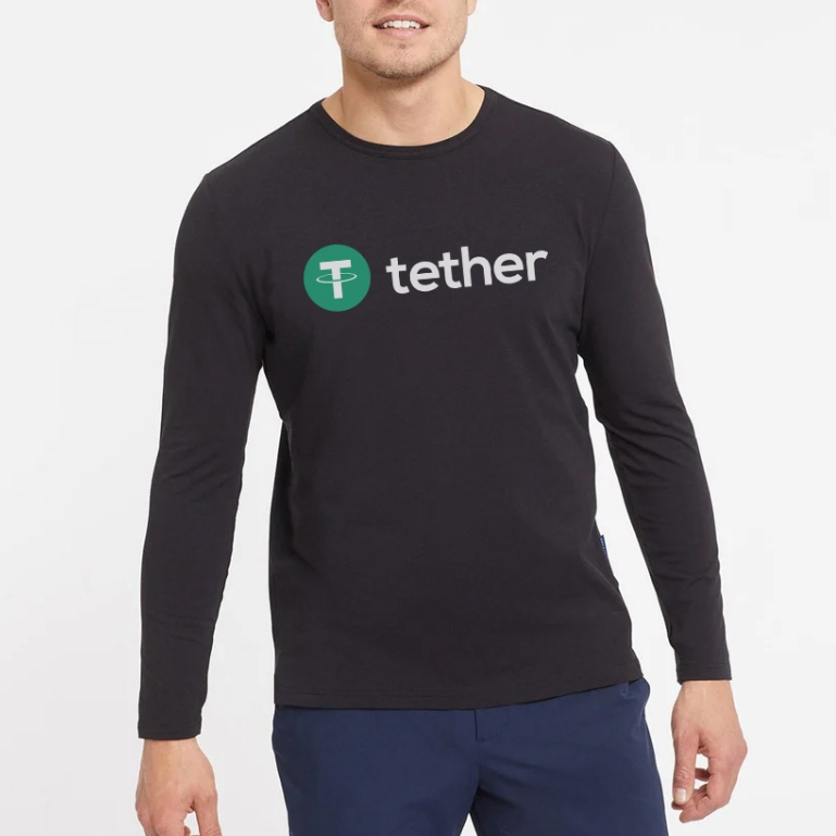 USDT Tether Crypto Stable Coin เสื้อยืดแขนยาว