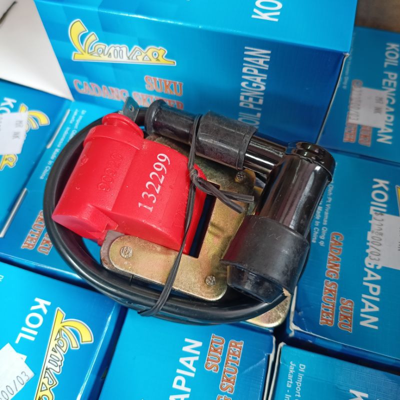 Merah Vespa super sprint vbb bajaj vemsa คอยล์สีแดง