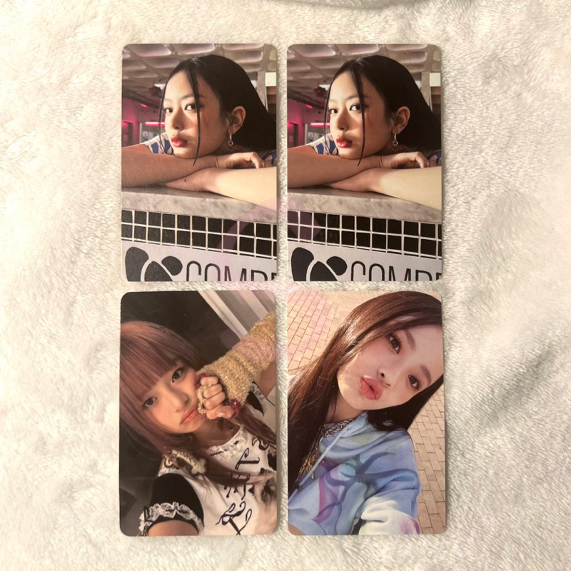 Wts ต้องการขาย photocard อย่างเป็นทางการ nanni newjeans bluebook omg topang chin pout hoodie ditto i