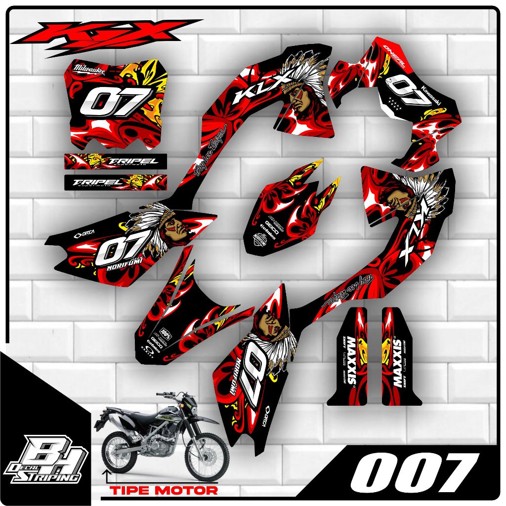 สติ๊กเกอร์ KLX BF DECAL - KAWASAKI KLX BF PREMIUM FULLBODY DECAL Bhs-007