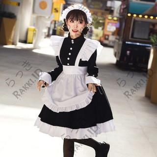 Kostum Lolita Maid Anime Cosplay Unisex Wanita Pria Ready Stok